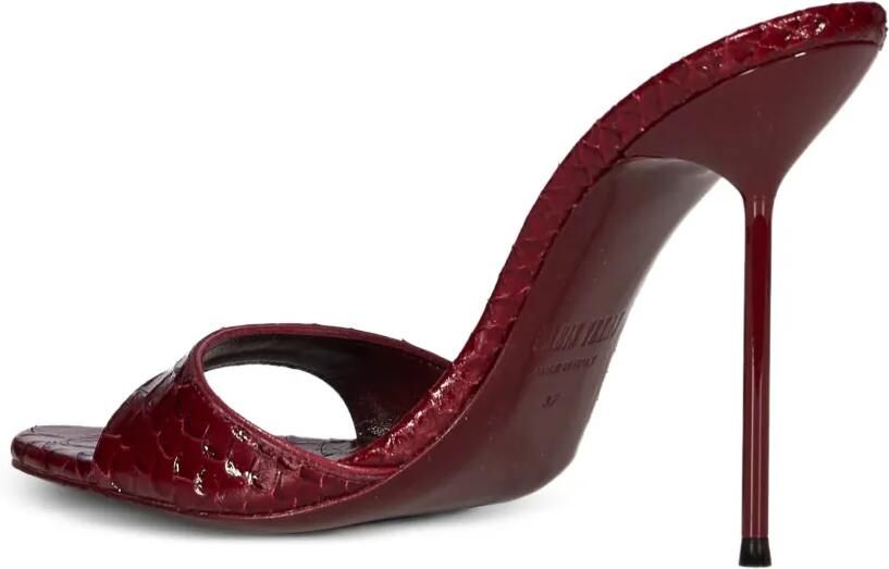 Paris Texas Lidia leren sandalen met slangenleer-effect Rood - Foto 3