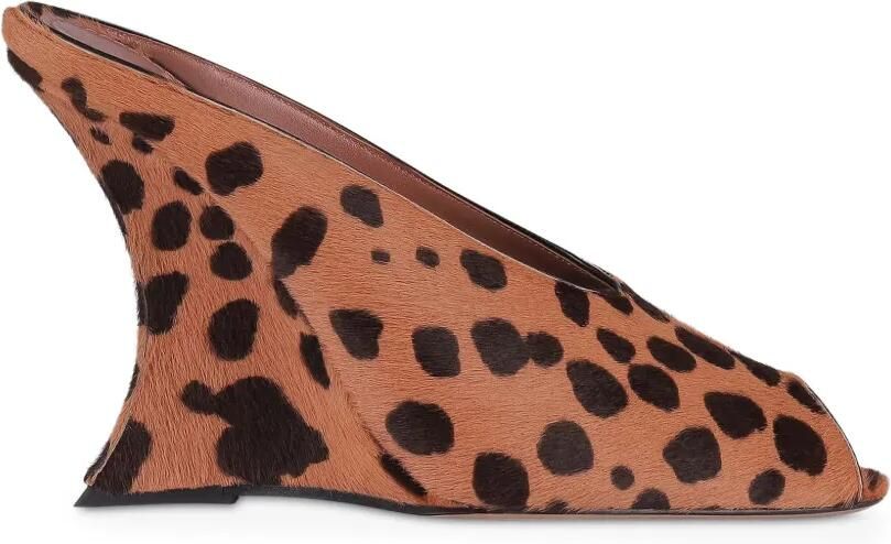 Paris Texas Nina muiltjes met luipaardprint Bruin