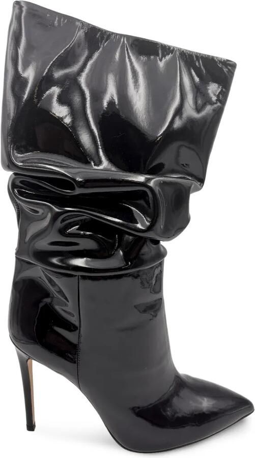 Paris Texas patent-leather slouchy boots Zwart