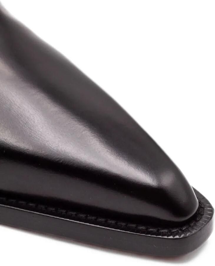 Paris Texas pointed-toe leather knee-high boots Zwart - Foto 2