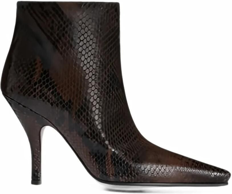 Paris Texas Rose snakeskin-effect ankle boots Bruin