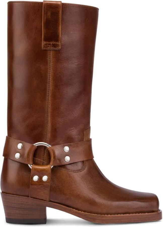 Paris Texas Roxy enkellaarzen met harnas-detail Bruin