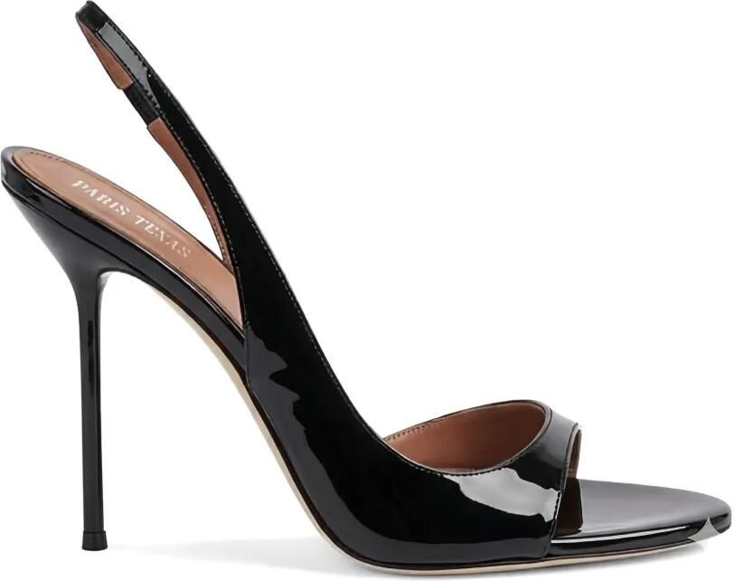 Paris Texas Slingback pumps met open neus Zwart