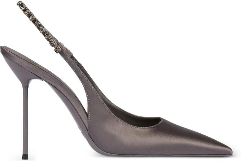 Paris Texas Slingback pumps verfraaid met kristallen Grijs