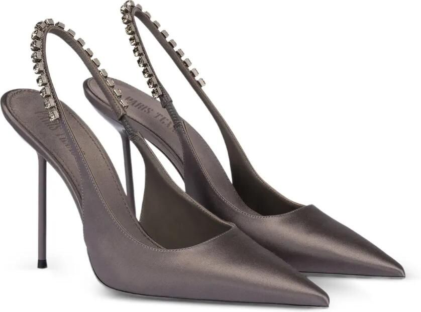 Paris Texas Slingback pumps verfraaid met kristallen Grijs - Foto 5