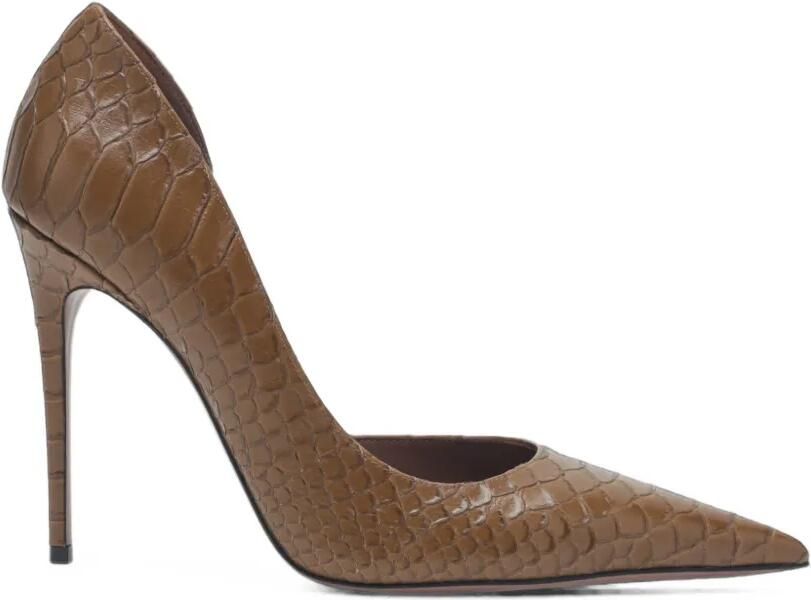 Paris Texas Vera pumps met slangen-effect Bruin