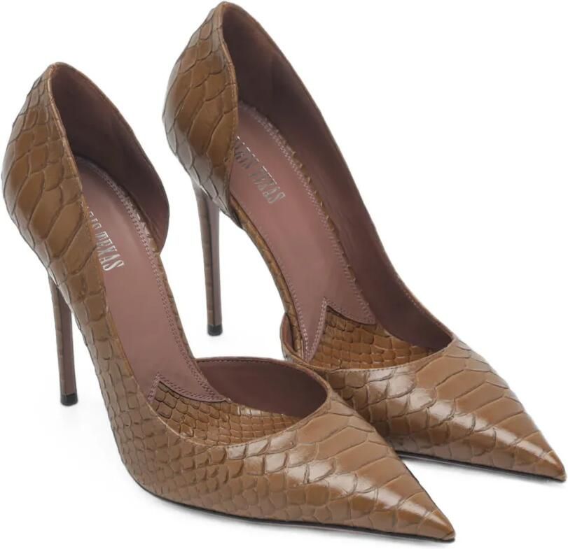 Paris Texas Vera pumps met slangen-effect Bruin - Foto 2