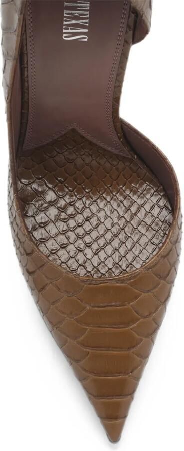 Paris Texas Vera pumps met slangen-effect Bruin - Foto 5