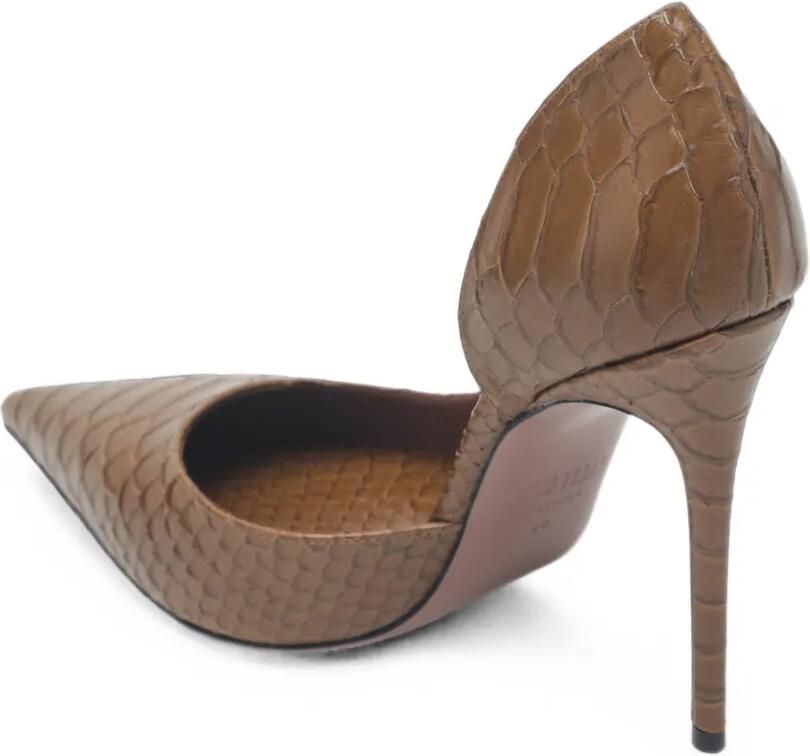 Paris Texas Vera pumps met slangen-effect Bruin - Foto 3