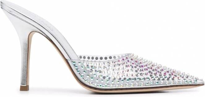 Paris Texas Pumps met studs Zilver