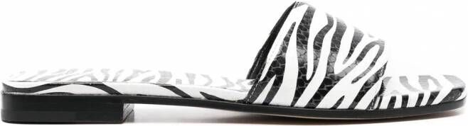 Paris Texas Rosa sandalen met zebraprint Zwart