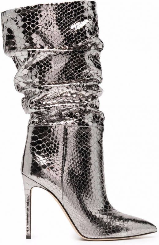 Paris Texas Leren laarzen Zilver Schoenen