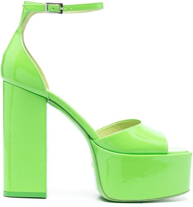 Paris Texas Tatiana sandalen met plateauzool Groen