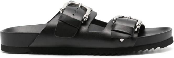 P.A.R.O.S.H. buckled leather sandals Zwart