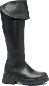 P.A.R.O.S.H. Leren slippers Zwart