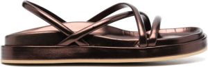 P.A.R.O.S.H. Leren sandalen Bruin