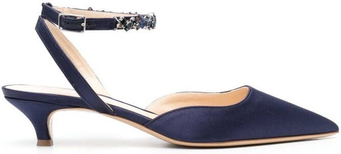 P.A.R.O.S.H. Pumps met kristal Blauw