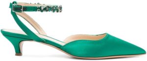 P.A.R.O.S.H. Pumps met kristal Groen