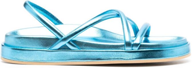 P.A.R.O.S.H. Sandalen met metallic afwerking Blauw