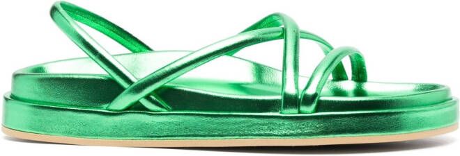 P.A.R.O.S.H. Sandalen met metallic afwerking Groen
