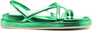 P.A.R.O.S.H. Sandalen met metallic afwerking Groen