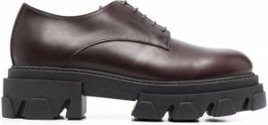 P.A.R.O.S.H. Schoenen met chunky zool dames kalfsleer leer rubber 37 Bruin
