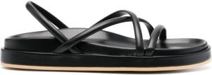P.A.R.O.S.H. Leren slingback sandalen Zwart