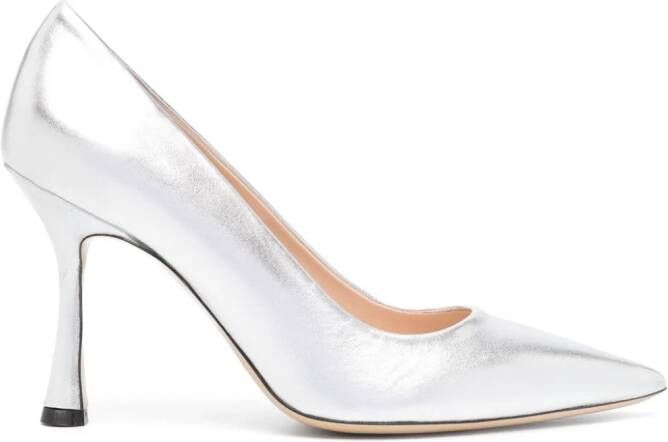 P.A.R.O.S.H. Spy metallic pumps Zilver