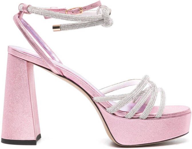 Patou x Bettina Vermillon Babsy 110mm sandalen Roze