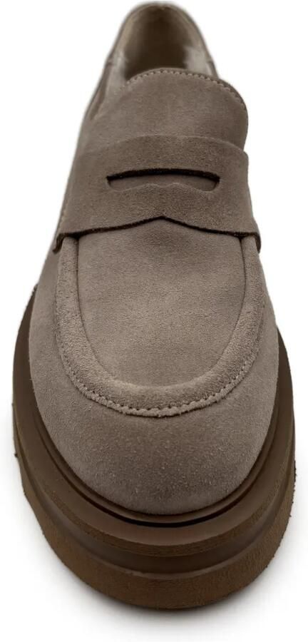 PATRIZIA BONFANTI Karo suède loafers Bruin - Foto 2