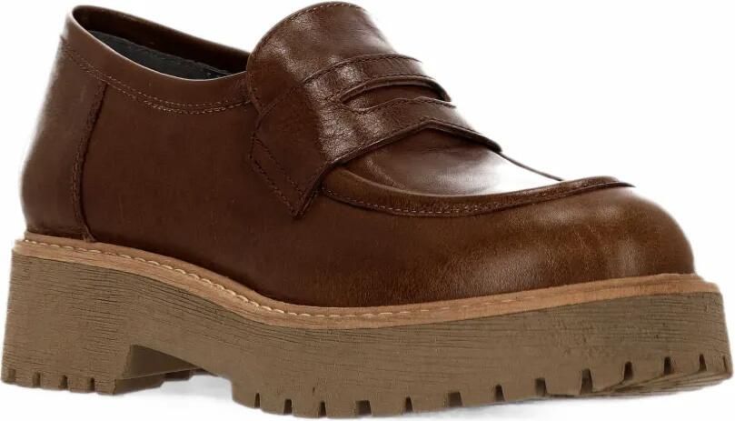 PATRIZIA BONFANTI platform leather loafers Bruin - Foto 3