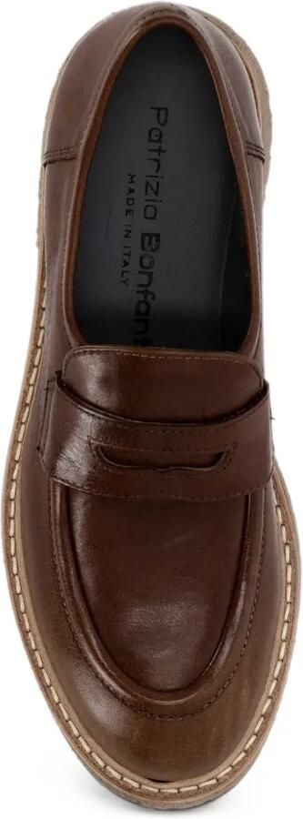 PATRIZIA BONFANTI platform leather loafers Bruin - Foto 4
