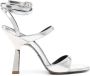 Patrizia Pepe Leren sandalen Zilver - Thumbnail 1