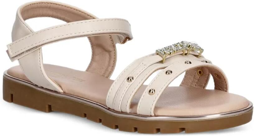 Patrizia Pepe logo-plaque studded sandals Wit