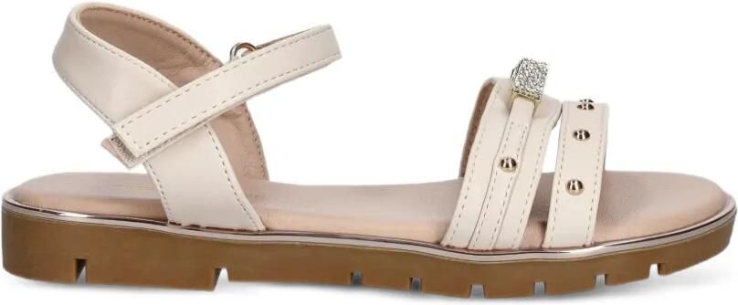 Patrizia Pepe logo-plaque studded sandals Wit - Foto 4