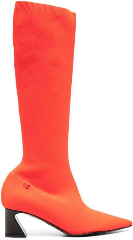 Patrizia Pepe Leren laarzen Oranje