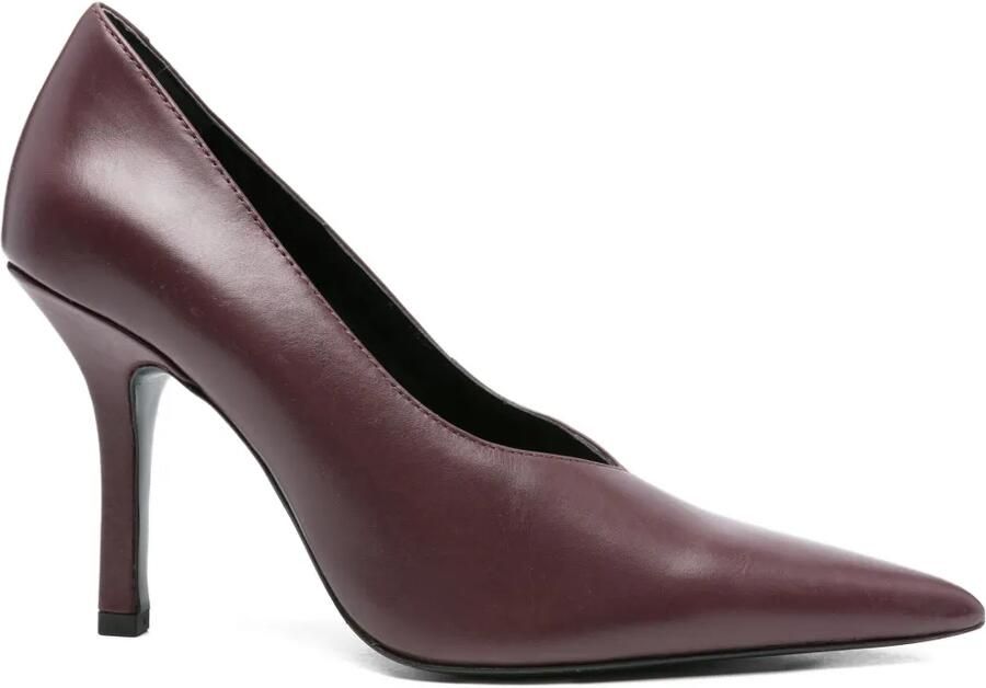 Patrizia Pepe 100 mm pumps met stilettohak en puntige neus Paars