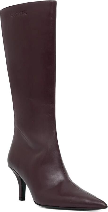 Patrizia Pepe 75 mm knielaarzen met puntige neus Rood