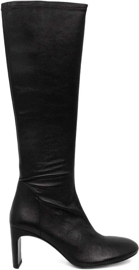 Patrizia Pepe 75mm laarzen met ritssluiting en ronde neus Zwart