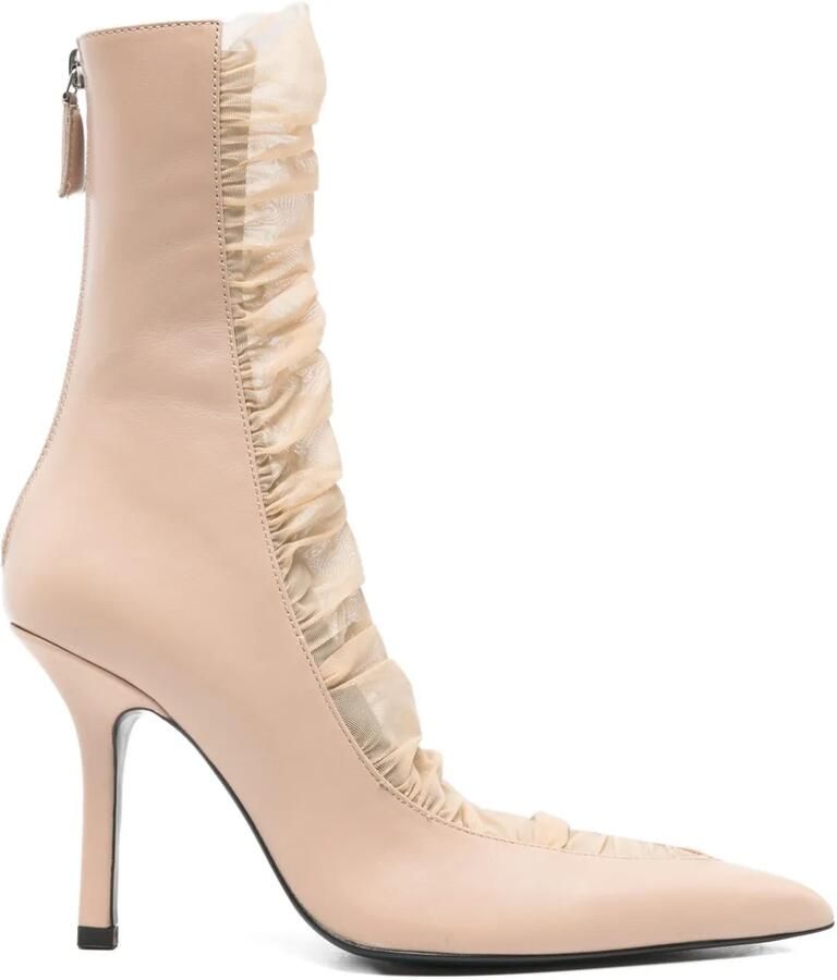 Patrizia Pepe 95 mm enkellaarzen Beige