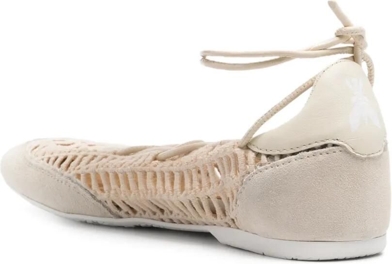 Patrizia Pepe Dancing Skin raffia ballerina's Beige - Foto 2