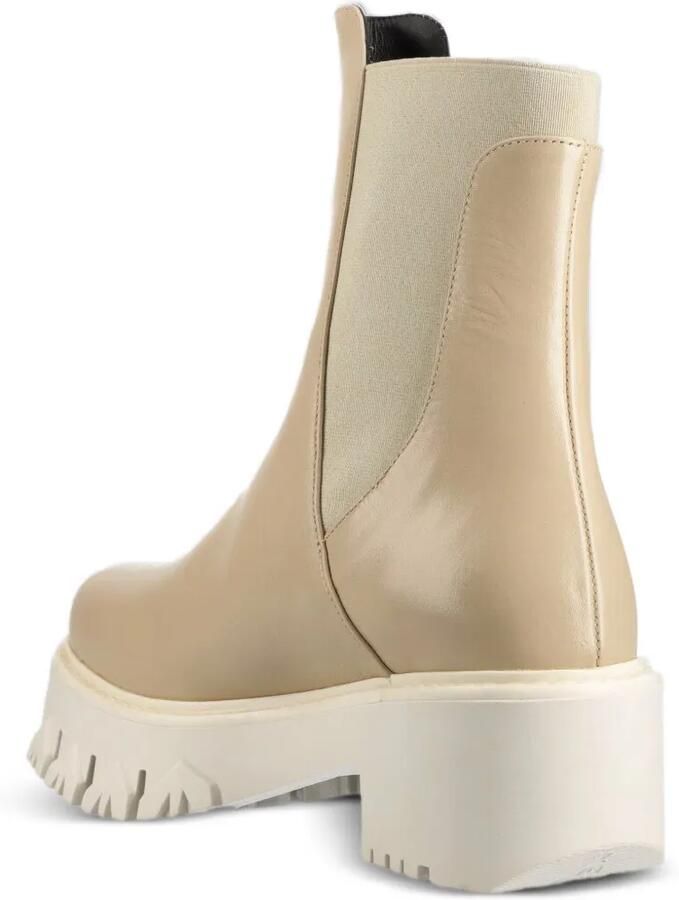 Patrizia Pepe Enkellaarzen met logoprint Beige - Foto 3