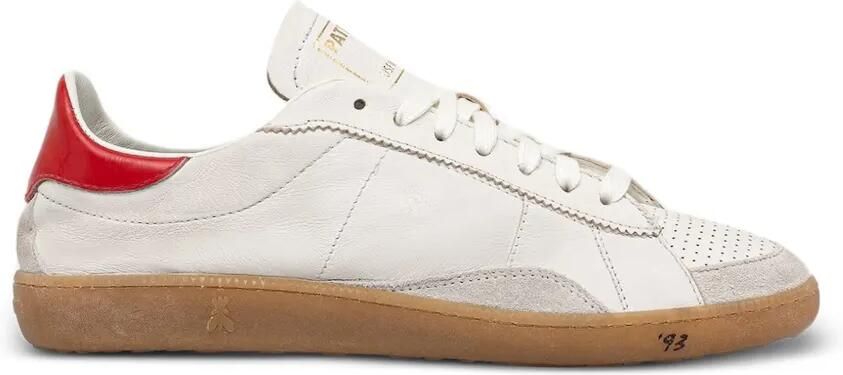 Patrizia Pepe Geperforeerde leren sneakers Wit