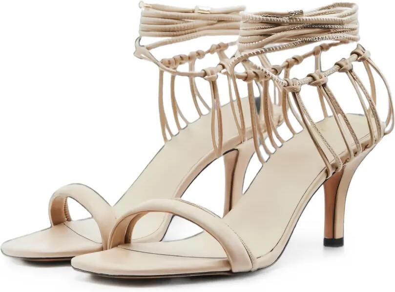 Patrizia Pepe lace-up cage sandals Beige - Foto 2
