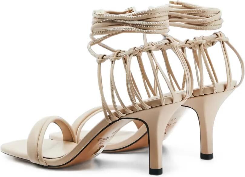 Patrizia Pepe lace-up cage sandals Beige - Foto 3