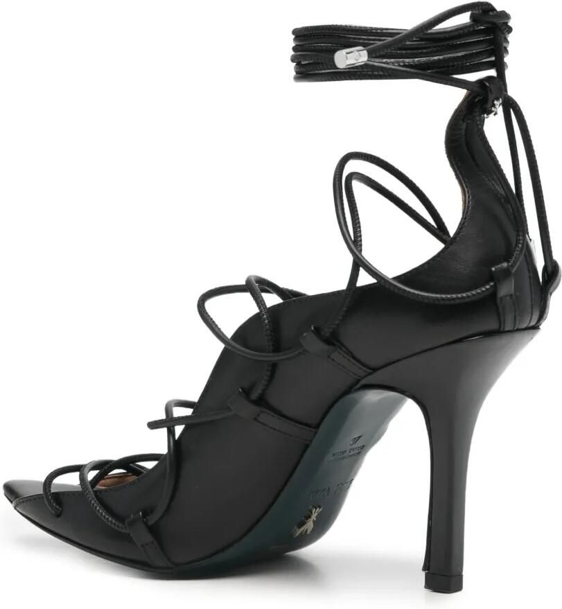 Patrizia Pepe lace-up leather sandals Zwart - Foto 2