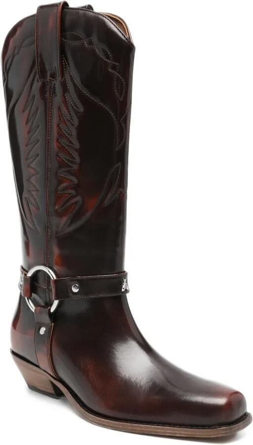 Patrizia Pepe leather cowboy boots Bruin - Foto 2