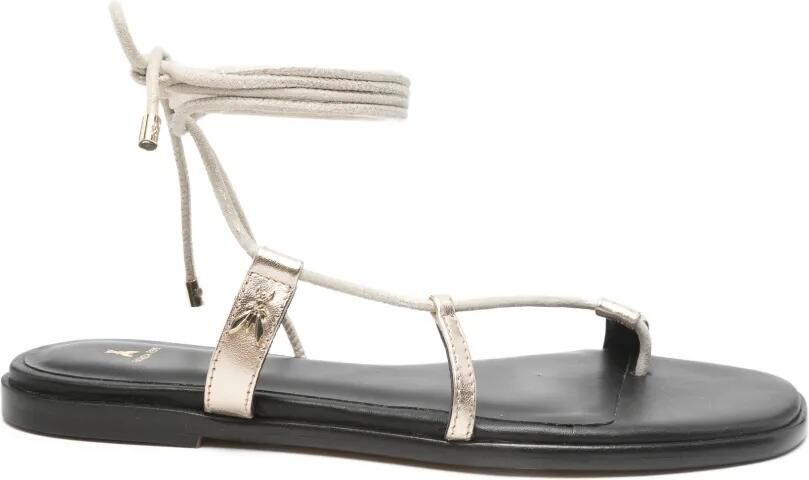 Patrizia Pepe Leren sandalen Beige