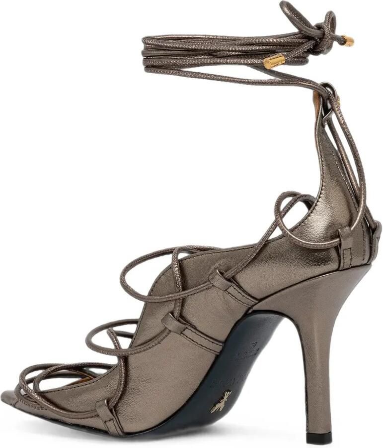 Patrizia Pepe Metallic pumps met veters Bruin - Foto 2