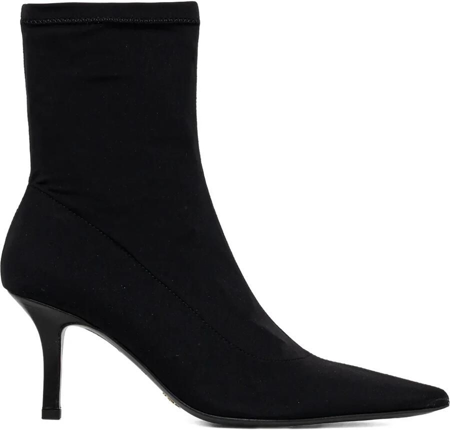 Patrizia Pepe Minimal Shape 75 mm enkellaarzen Zwart